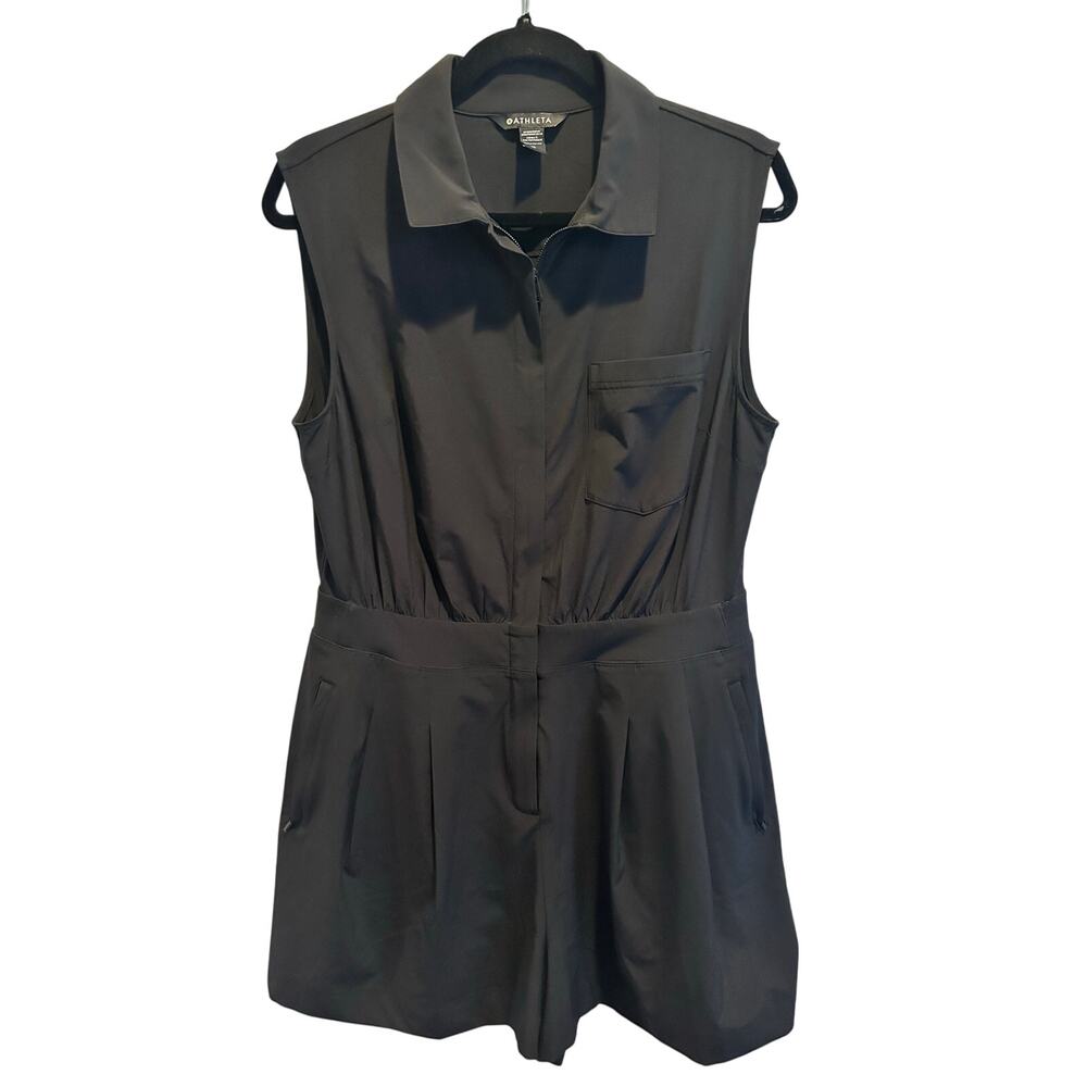 Athleta Sleeveless Travel Romper Size 12 Black